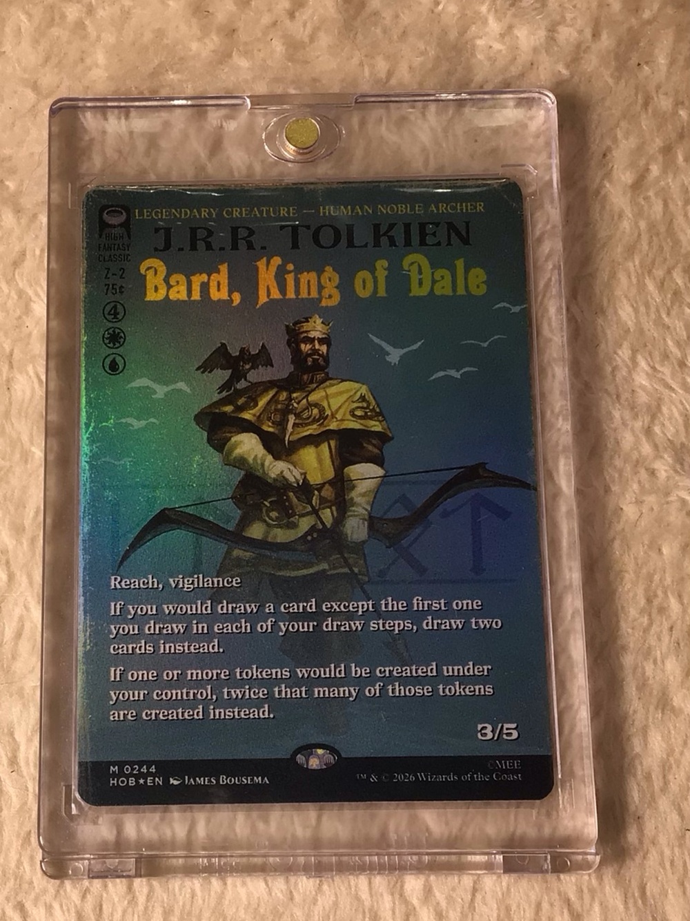 J.R.R. Tolkien Bard, King of Dale Card - Foil